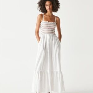 Maxi Dress | Wishlist Tan and Cream Spaghetti Strap Sundress